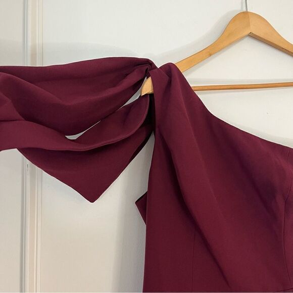 Dress The Population Tiffany One Shoulder Dress with Stretch XL in Burgandy, NWT - Picture 5 of 10